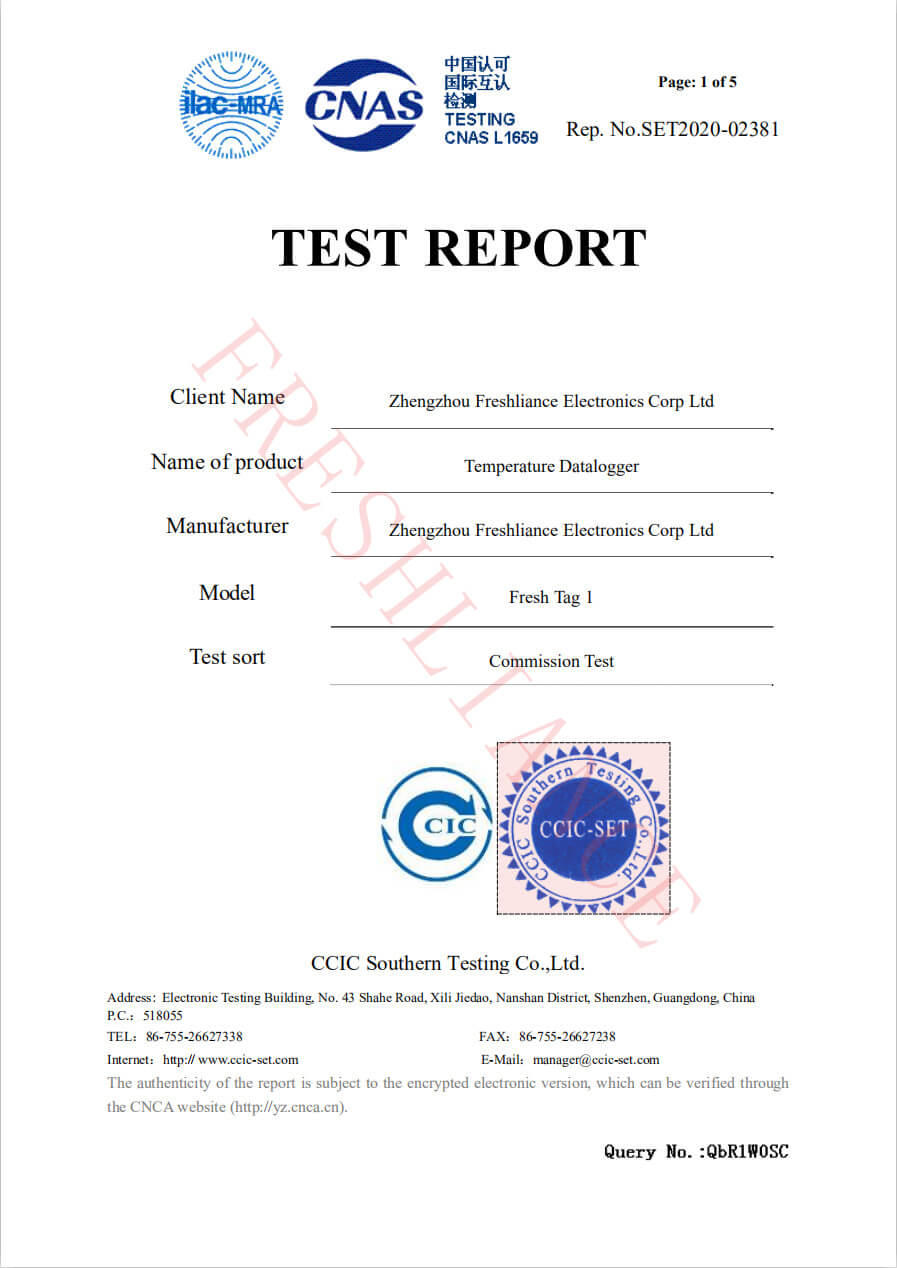 Temperature Datalogger SET2020-02381 FDA