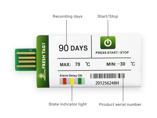 Fresh Tag 1 USB Temperature Data Logger Fresh Tag 1 USB Temperature Data Logger