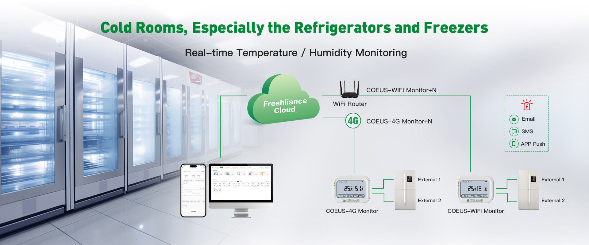 COEUS-WiFi/4G Real-time Temperature and Humidity Data Logger