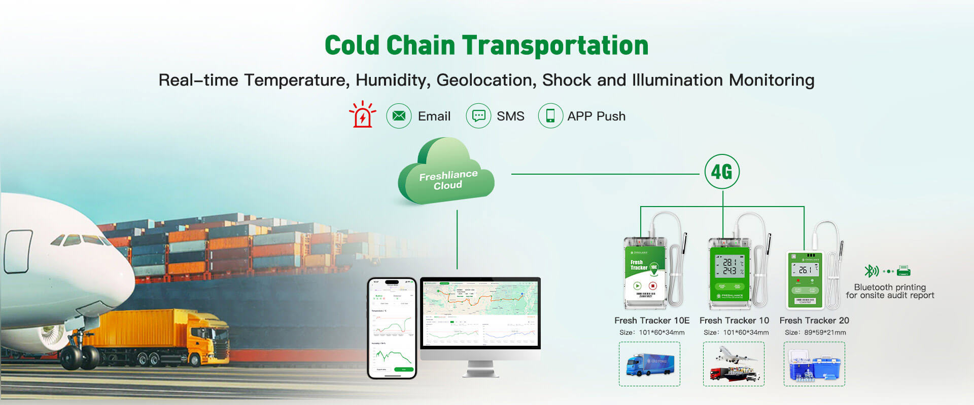 Fresh Tracker 4G Real-time Data Logger for Transport