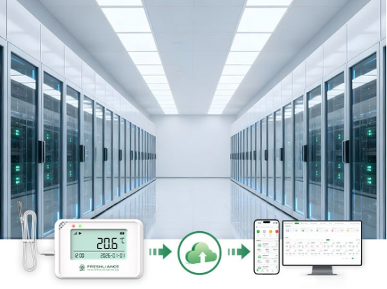Coeus Mini Series is a compact real-time temperature humidity data logger designed for reliable environmental monitoring in critical indoor facilities